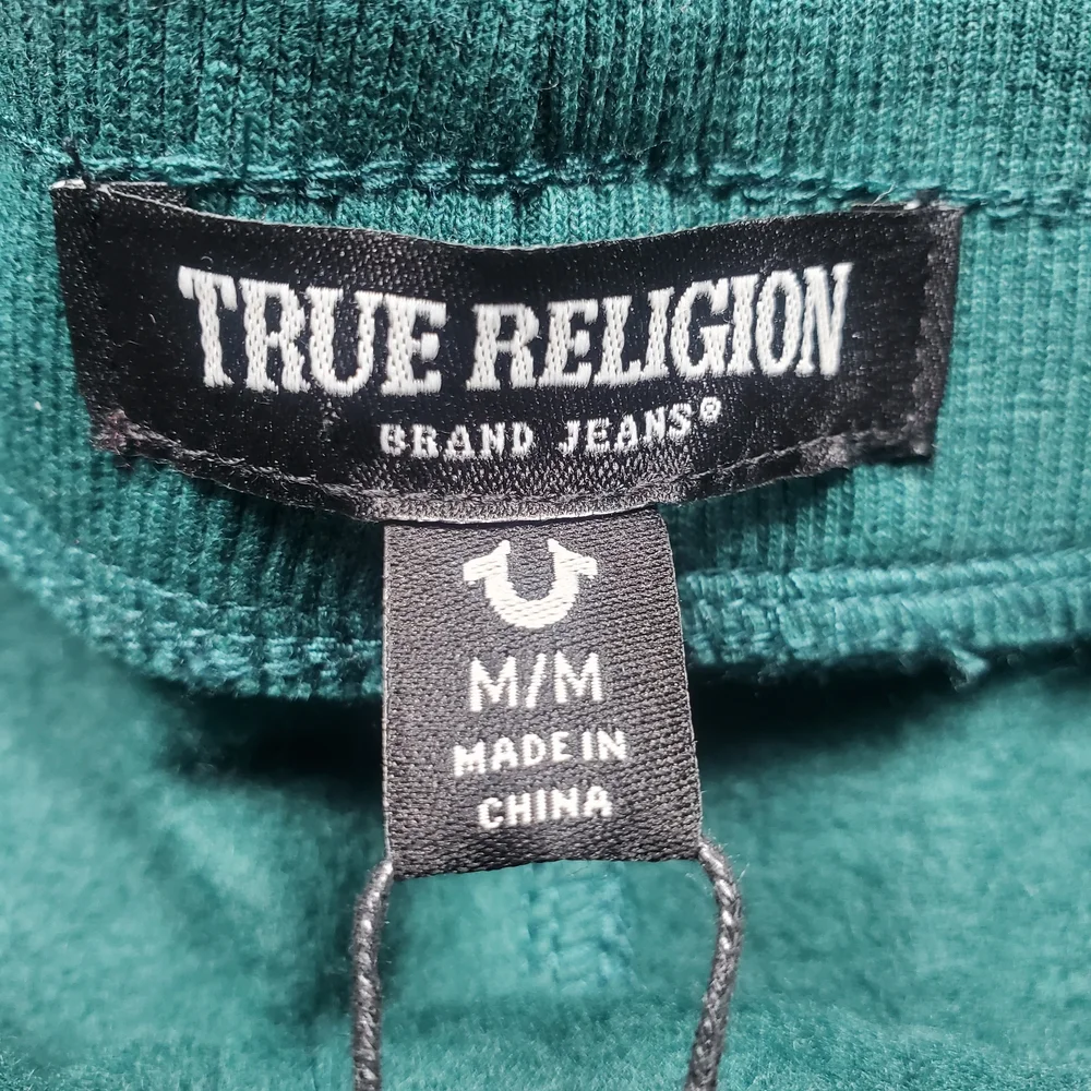 NEW True Religion Emerald Green Joggers with Drawstring Waist Mens Medium Green
